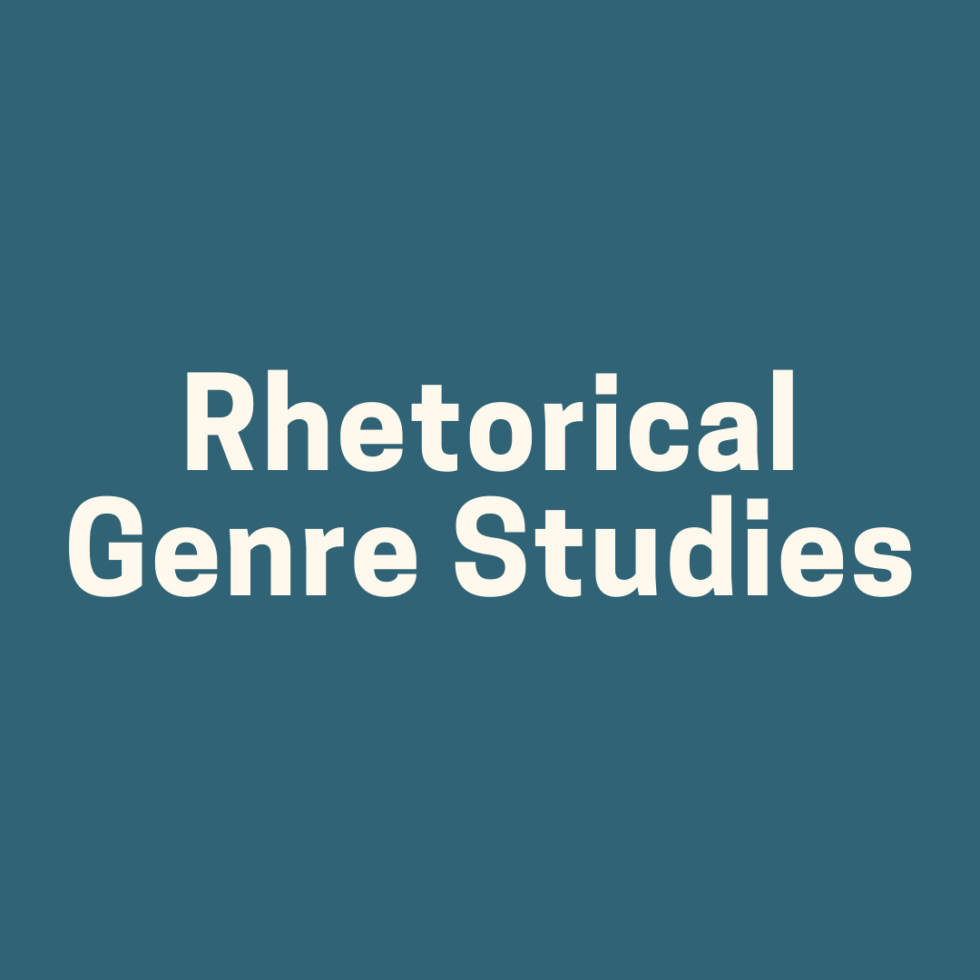 A box of text that reads 'Rhetorical Genre Studies'